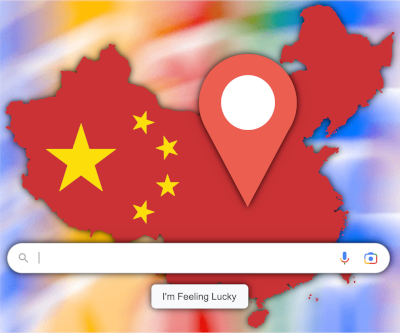 Google is available for localized China search results